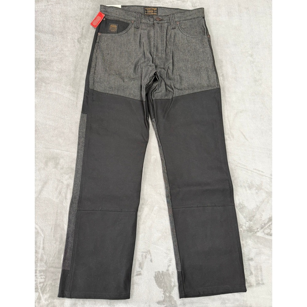 Filson x Wrangler Adventure Jeans Mens 33x32 Black Indigo Denim Relaxed New NWT